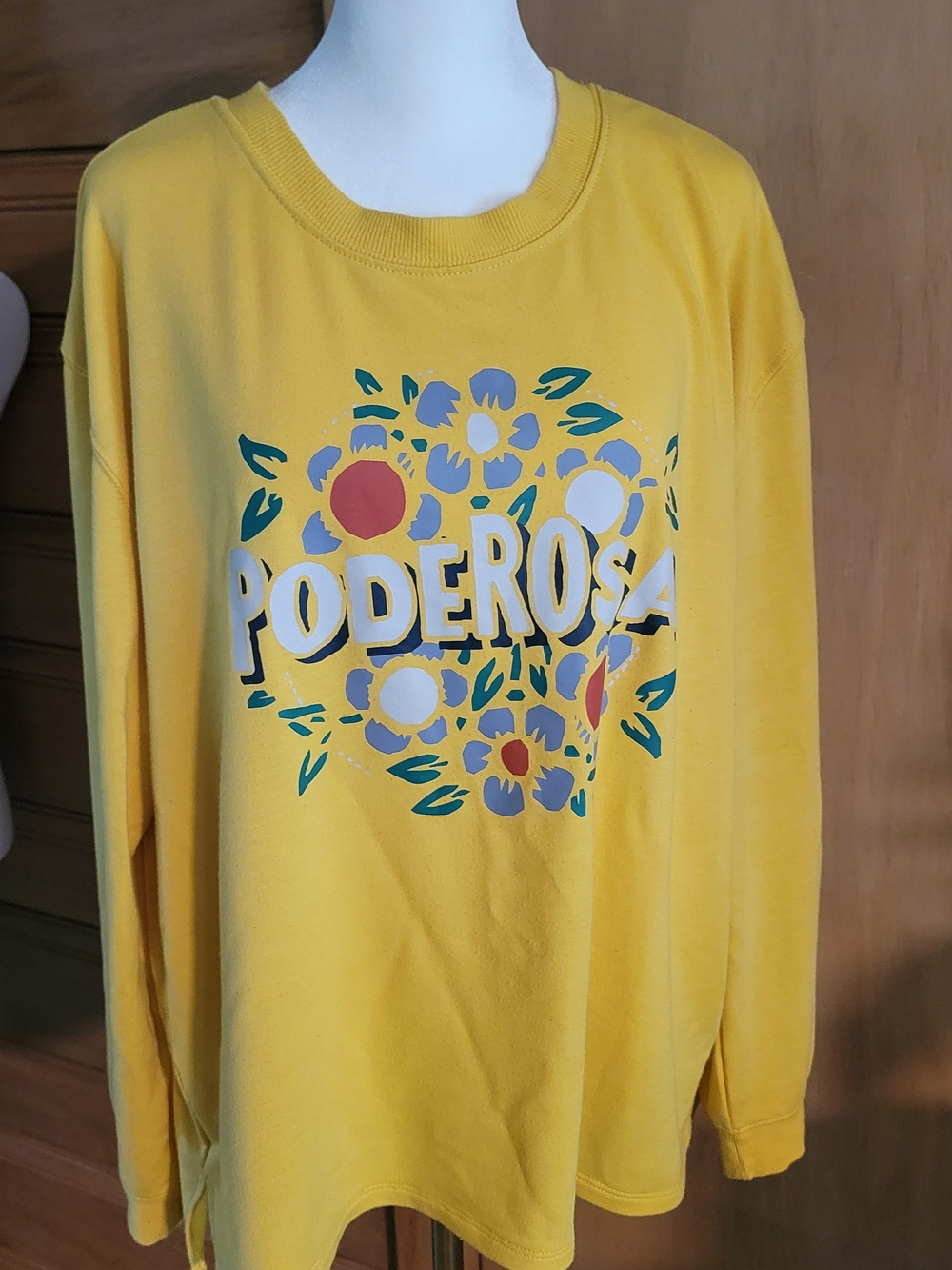 Yellow "Poderosa" Floral Long Sleeve Tee By Well Worn